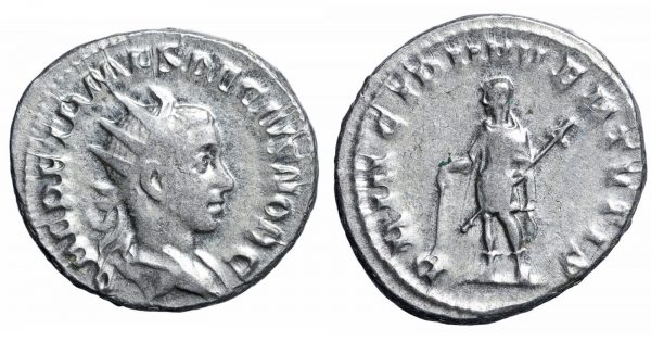 Herennius Etruscus. AR Antoninianus. RARE. VF+ -0